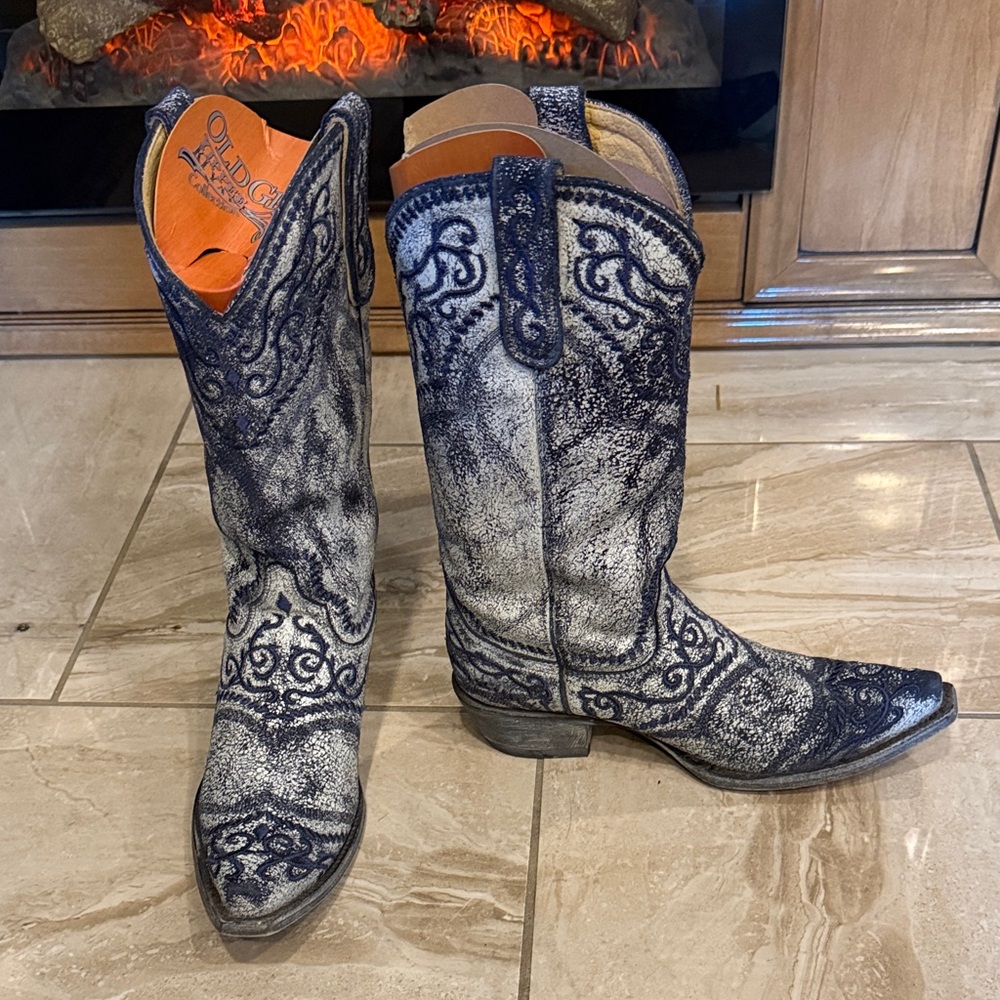 Old Gringo Sintra Blue and White Cowboy Boots